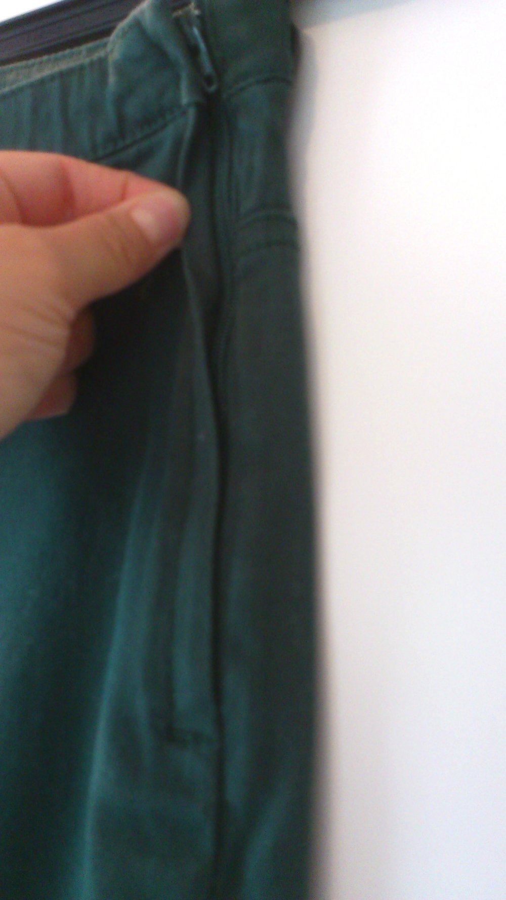 Dunkelgrüne High Waste Stoffhose von H&M HundM Größe 36 S 