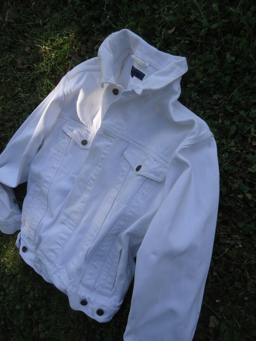 Jeansjacke, Weiß