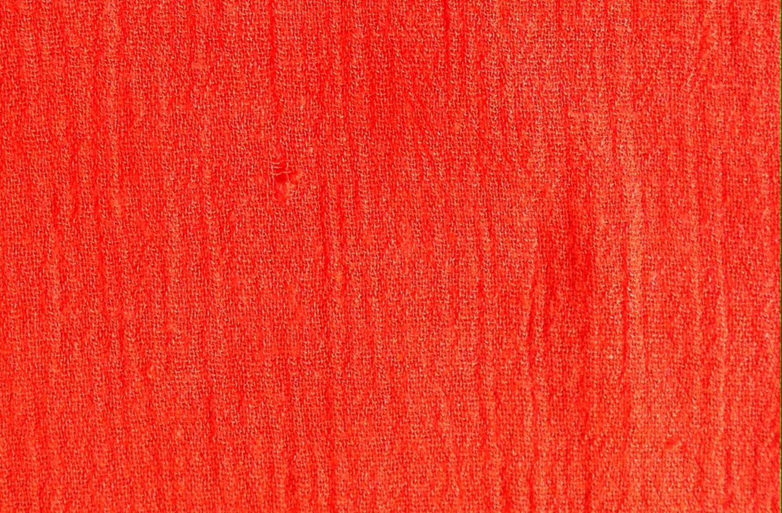 Bluse orange hippie Trompetenärmel Holzperlen bestickt 