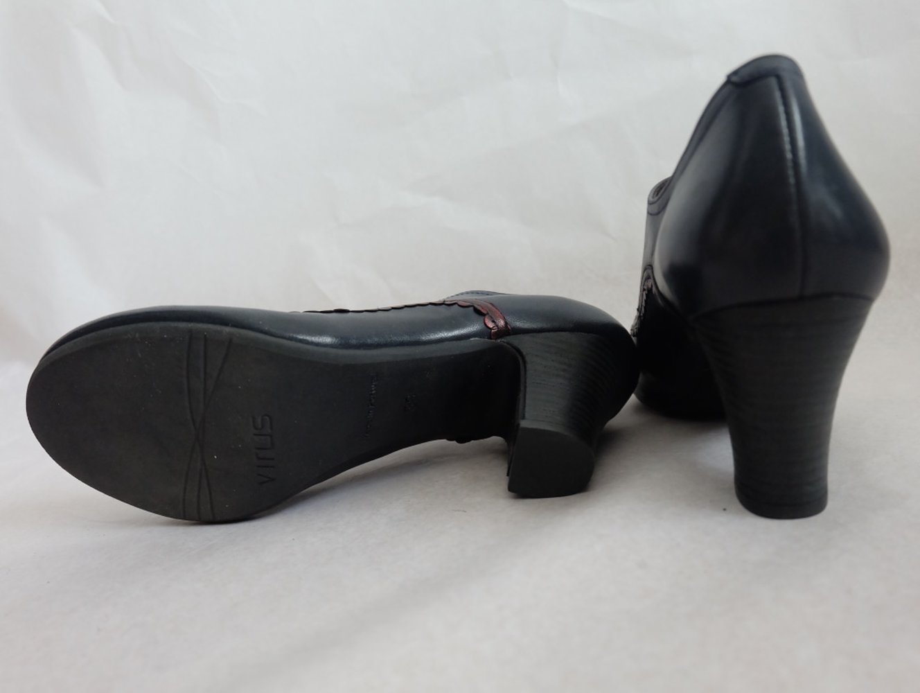 Virus Damen Schnürpumps, Schnürschuhe Nachtblau/Schwarz in Grösse 39