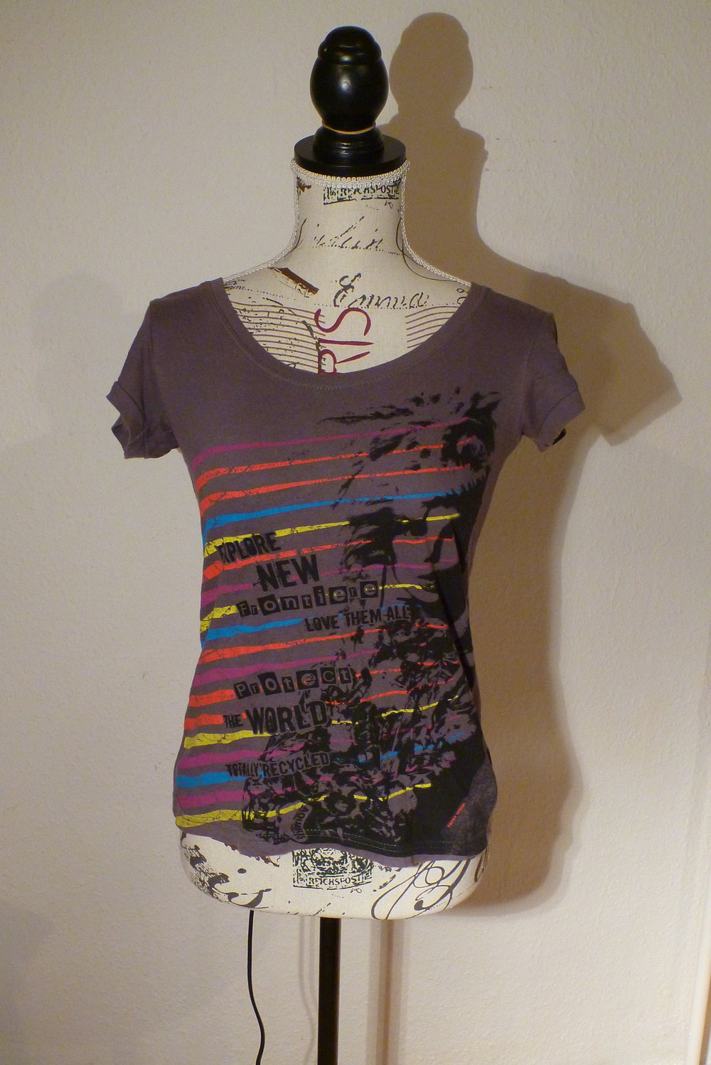 graues T-Shirt Gr. XS/X 34/36