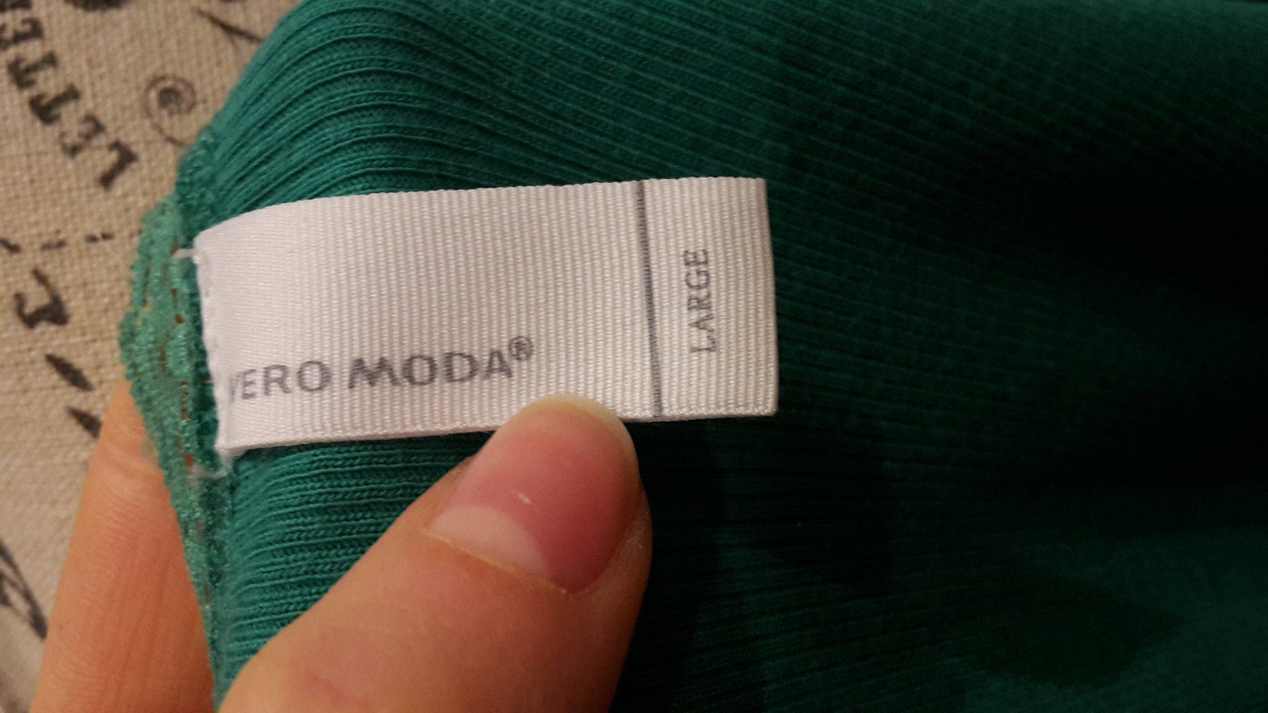 vero moda L rip top dunkel grün sommer spitze meer grün unterhemd