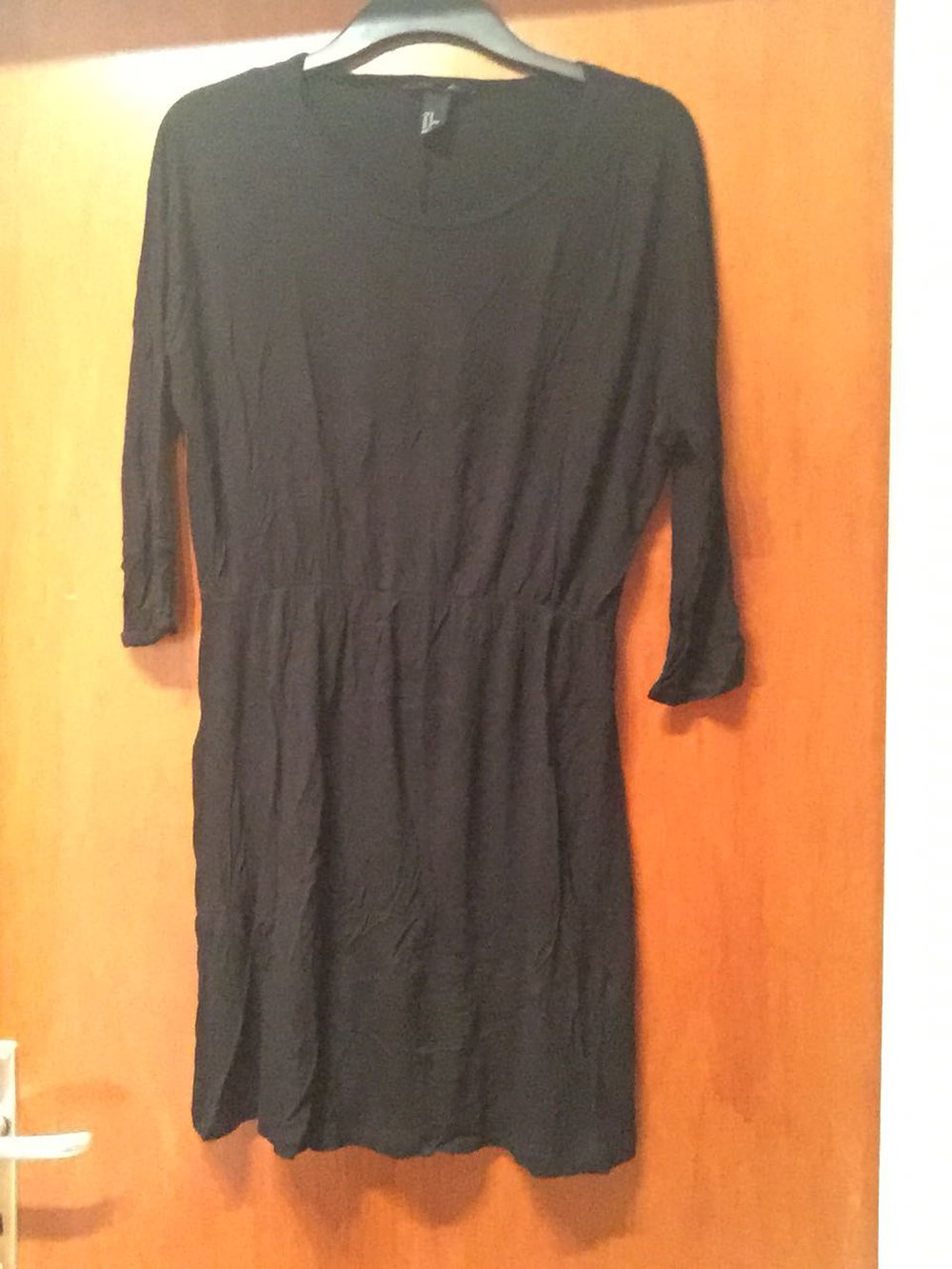 Basic Jerseykleid Schwarz