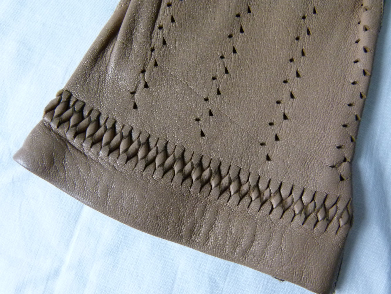 Leder Handschuhe, True Vintage, nude hellbraun, Gothic Boho Mori Steampunk Larp Retro