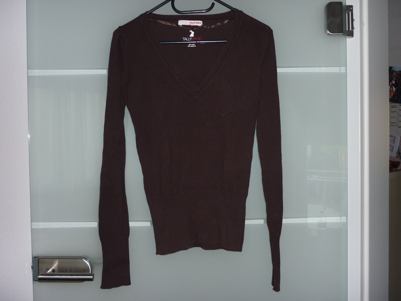 Tally Weijl Basic Pullover Strickpullover braun Schokobraun Größe S 