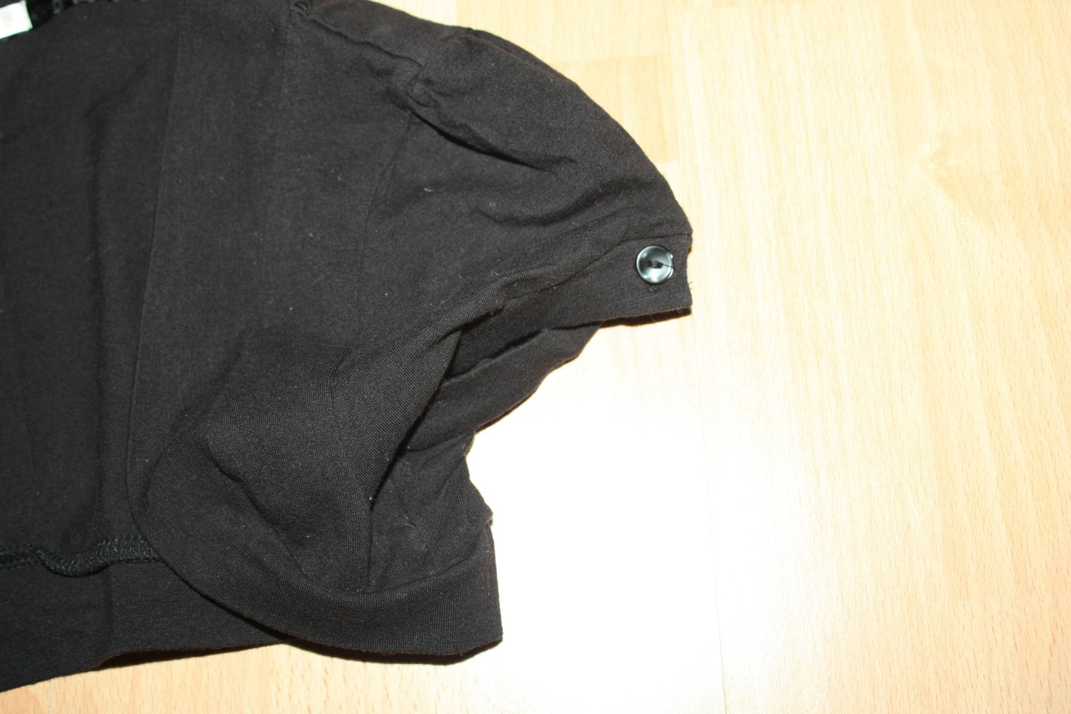 Schwarzer Mini Bolero, Fishbone, Gr. XS