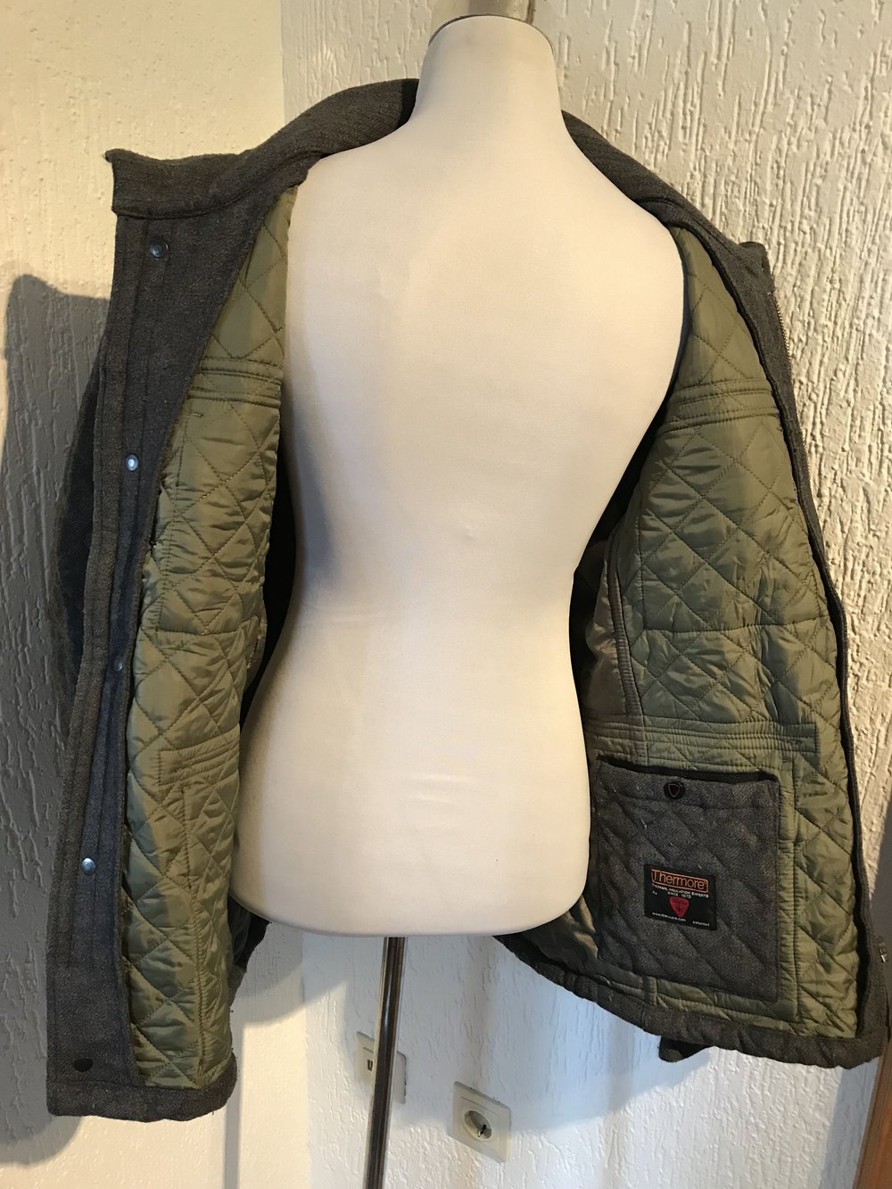 Strellson Winterjacke Größe 50 grau Herren Jacke Thermore 