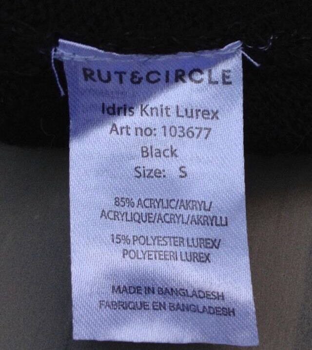 RUT & CIRCLE Pullover •IDRIS KNIT LUREX• schwarz Gr. S