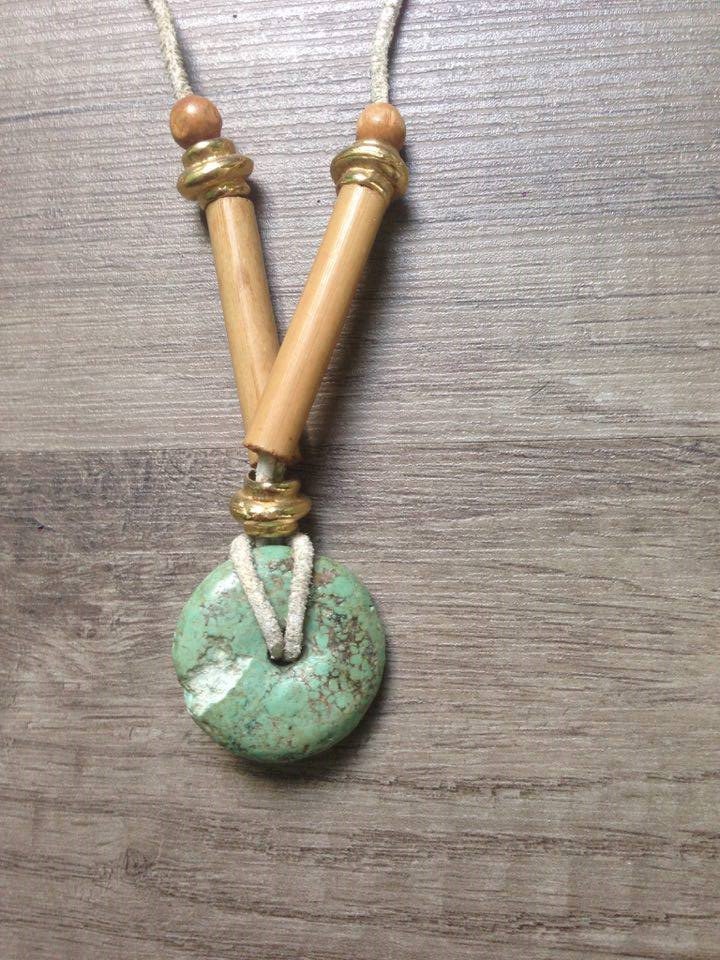 Ethnoschmuck-Custom Unikat! Türkenit & Goldglanz! 90er Original