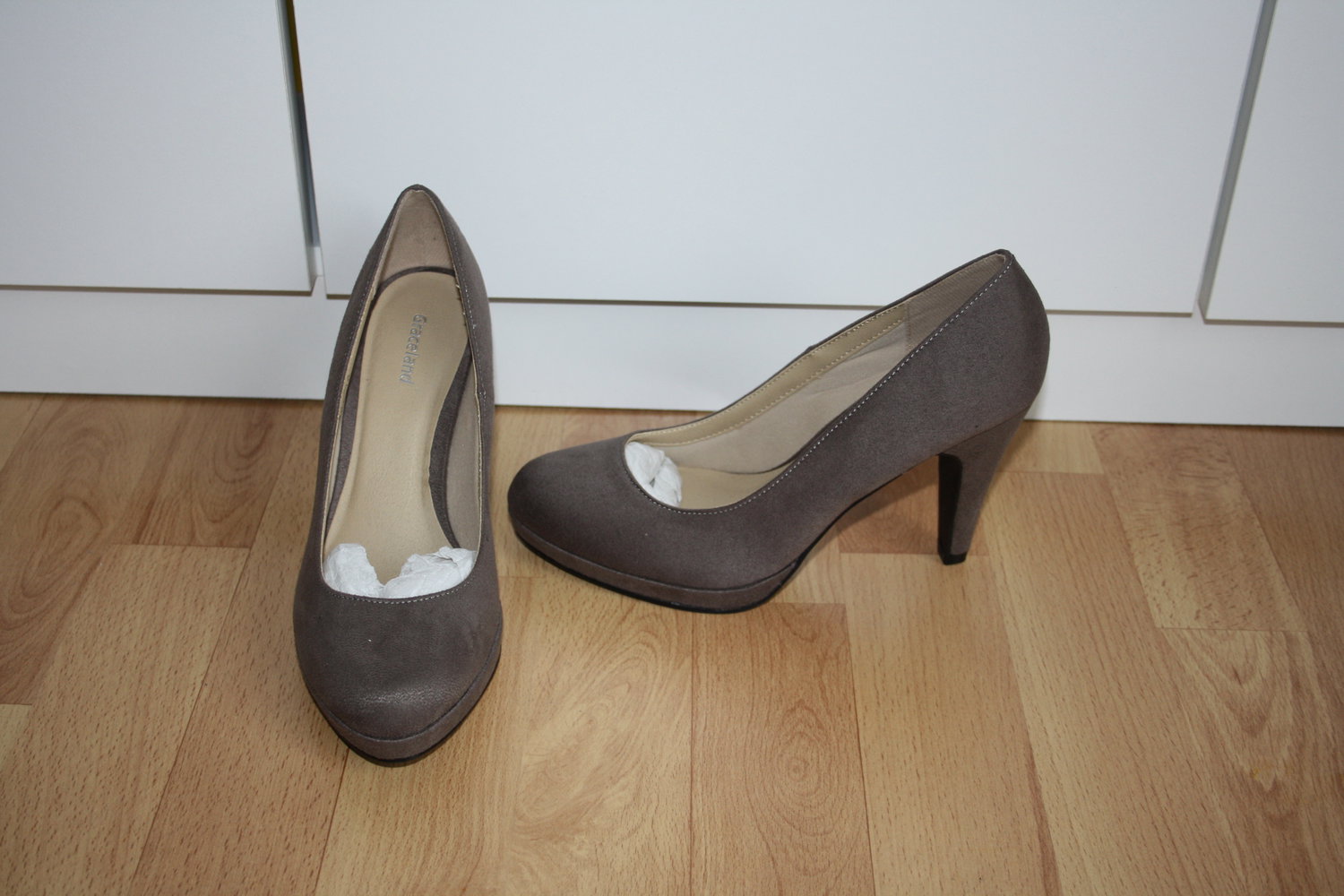 * Pumps High Heels braun beige