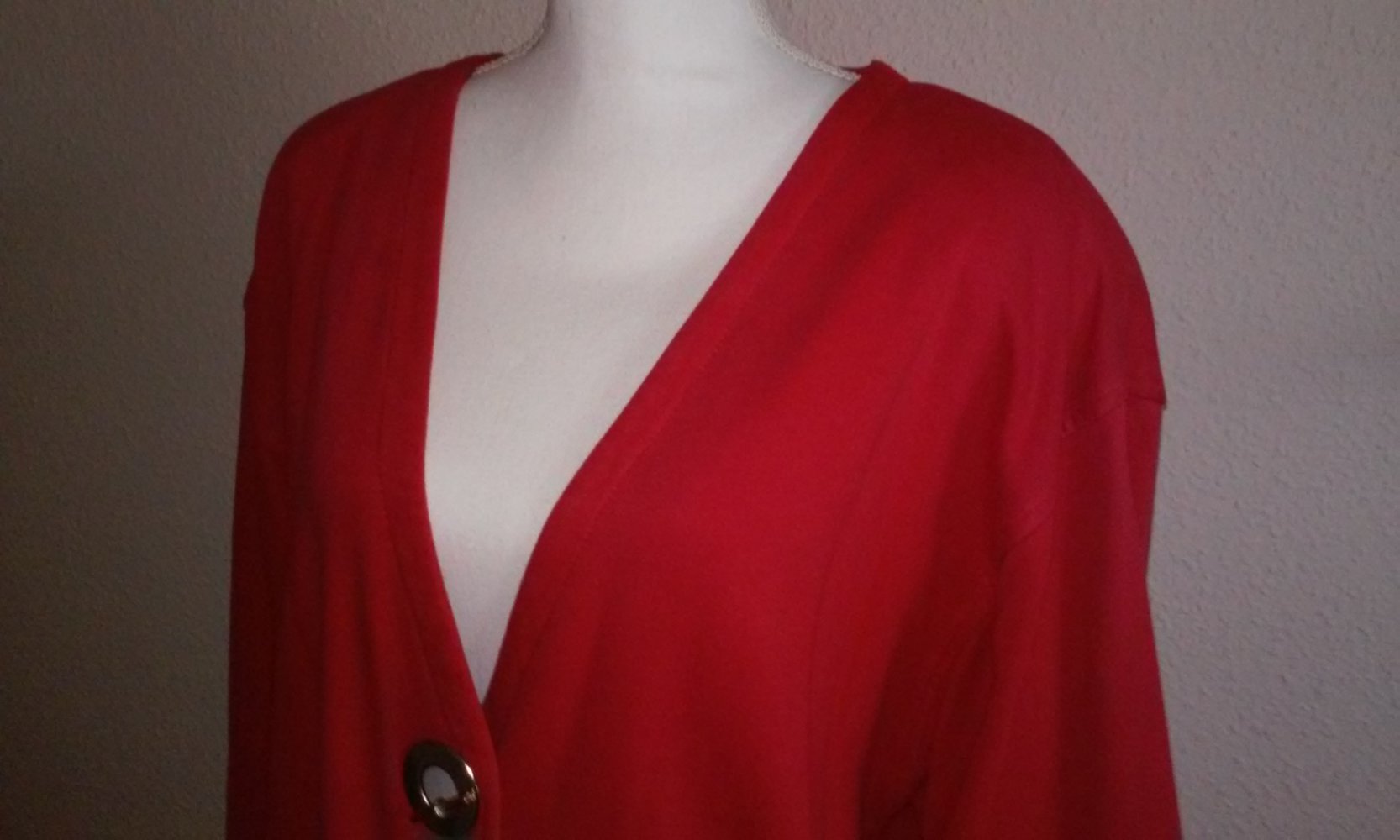 FlashLigths Marken - Jacke Cardigan innen angeraut Shirtjacke rot