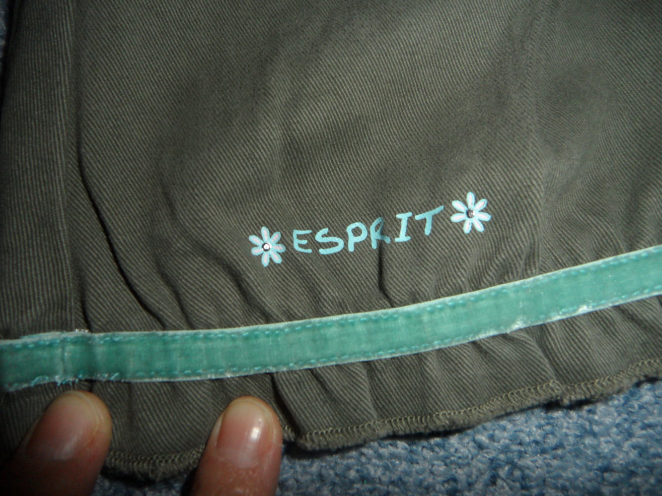 Esprit tolle Hose Jeansstoff farbig Gr. 74