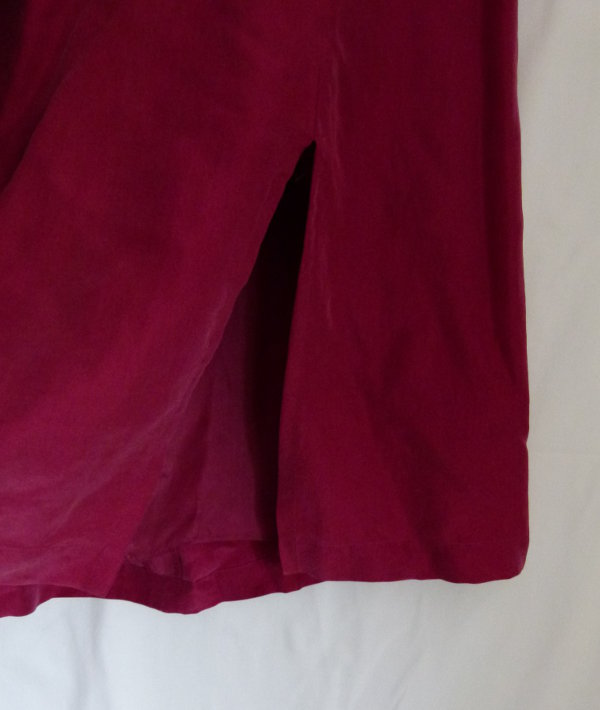 Langer Seiden Rock, fuchsia, Boho Landleben Vintage Retro Goa Sommer Cottagecore
