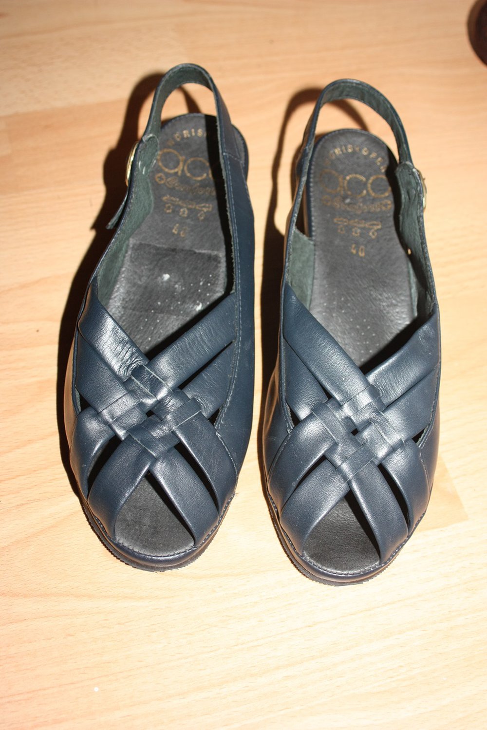 Aco Comfort, Gr. 40, Leder Sandalen Slingback