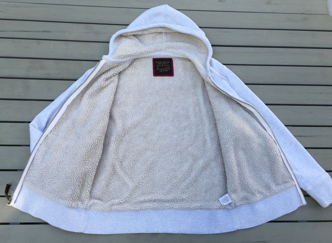 OLD NAVY (GAP) dicke SWEATJACKE Hoodie TEDDYFELL Gr. L