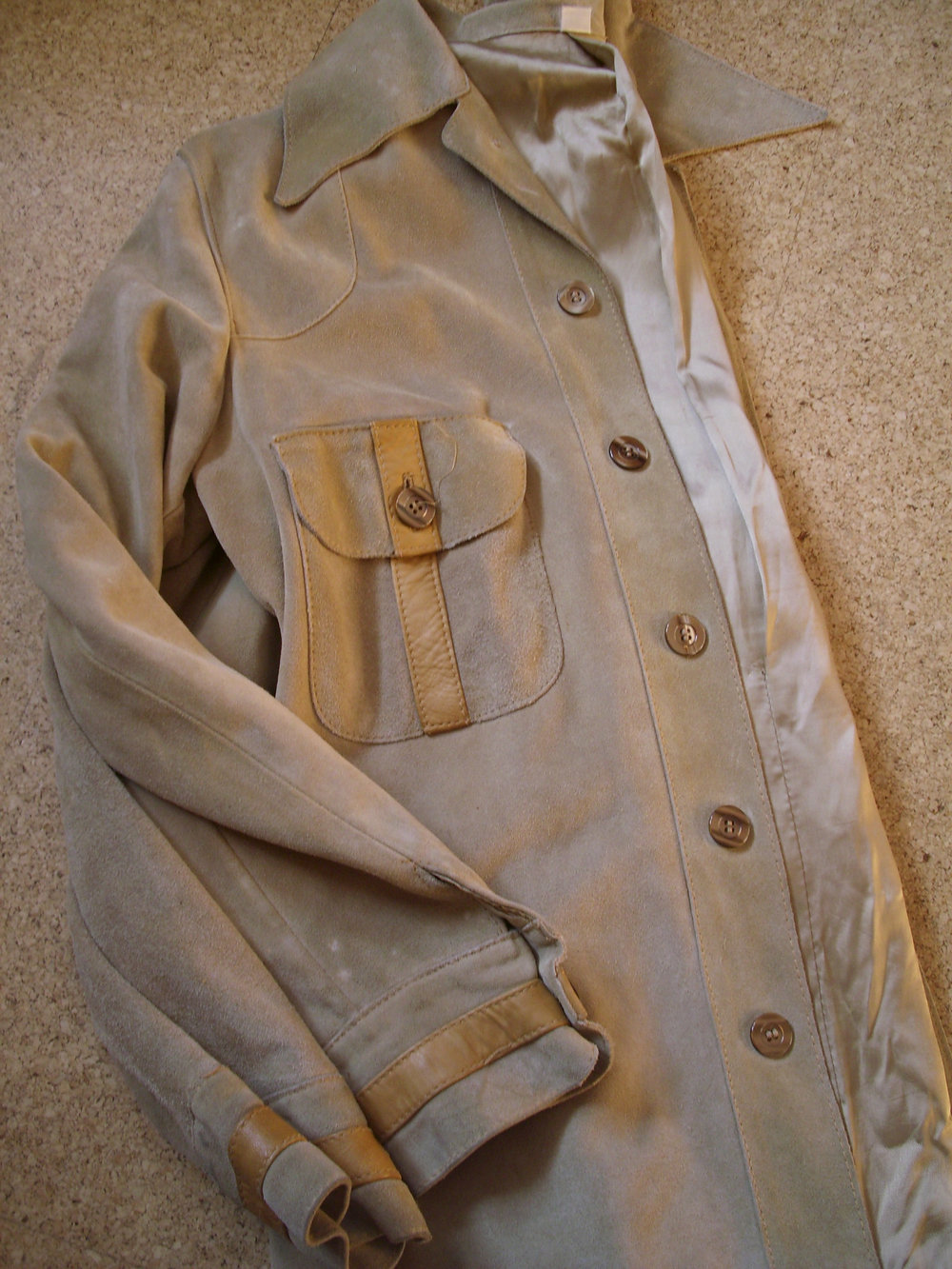 Lederjacke Boyfrendstyle, Gr. 40/42, Herren Gr. M, Cargojacke, Vintage hellbraun-nudefarben, TOP SELL!
