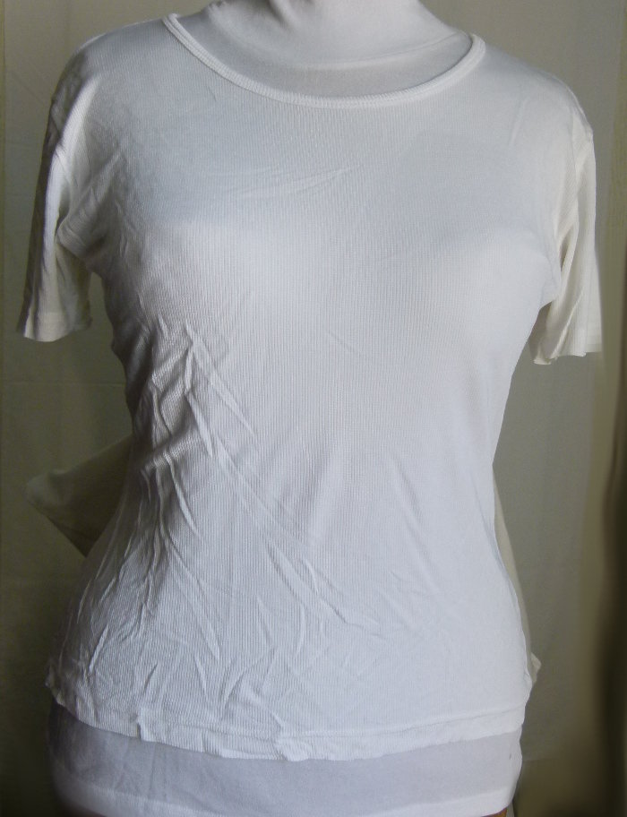 Stretch Shirt, weiß, gerippt, Boho Sommer Goa Festival
