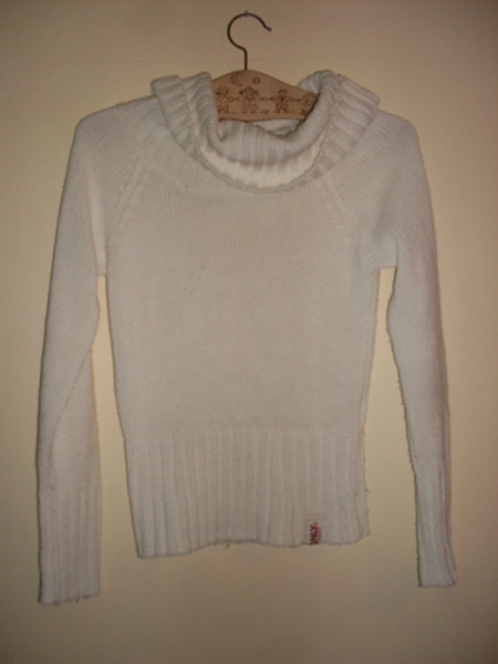 weißer strickpullover von only