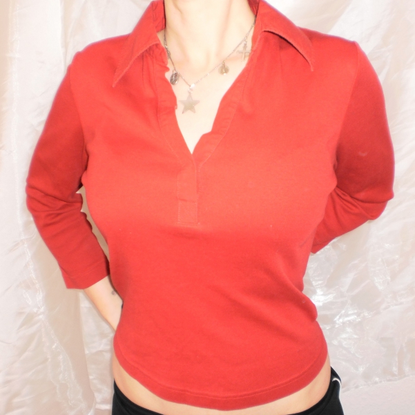 Roter sportlicher Esprit-Blusenpulli Gr. S!