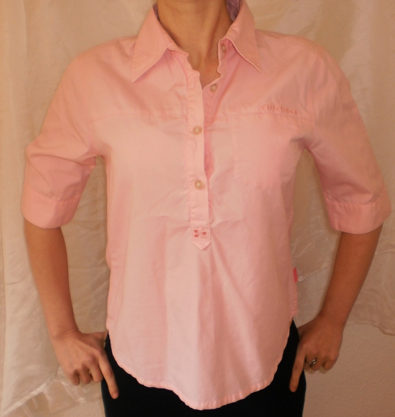 Chiemsee-Kurzarm-Bluse in rosa - elegant und sportlich!