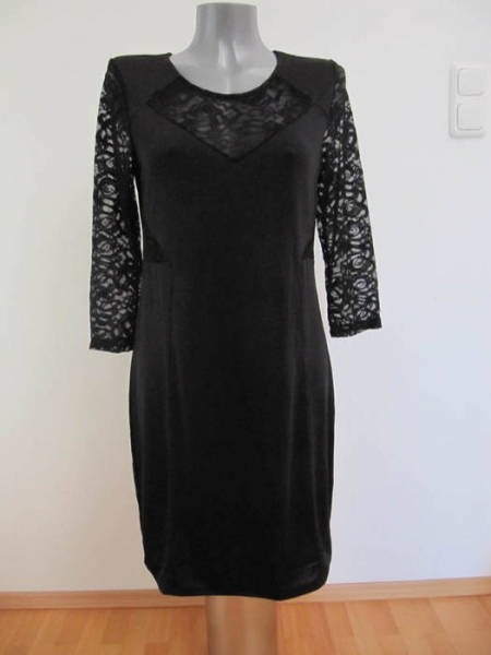 Tolles schwarzes Kleid mit Spitze festlich Abiball Sylvester Weihnachten