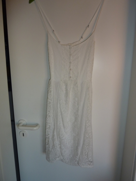 Abercrombie A&F Kleid Größe L weiß Spitze 