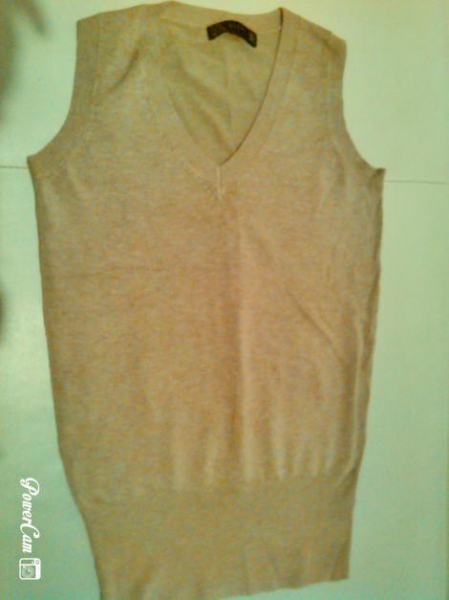 Damen Strick Pullunder Pullover Weste Gr. M Neuwertig ZARA Beige meliert