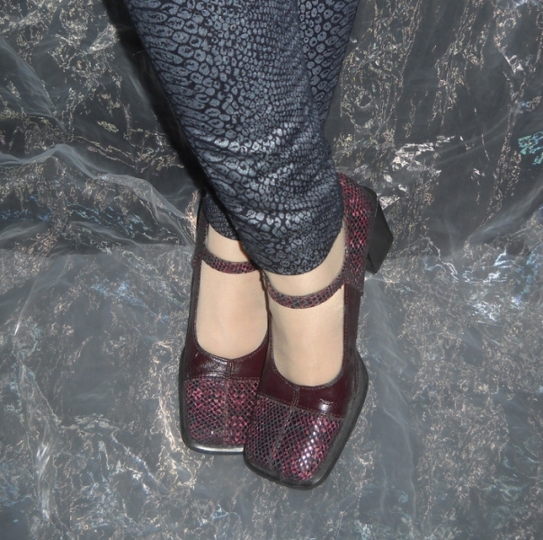 Vintage Mary Jane Schlange Snake Reptile Kroko High Heels Pumps Riemchen Größe 37 38 39 Blogger Schuhe