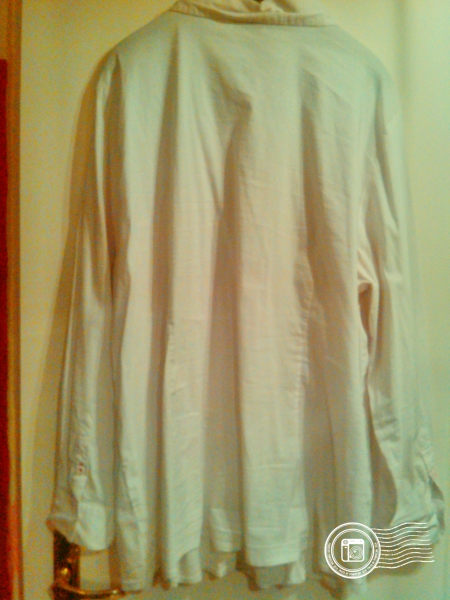 Ulla Popken Bluse Hemd Gr. 50/52 Weiß/Rot