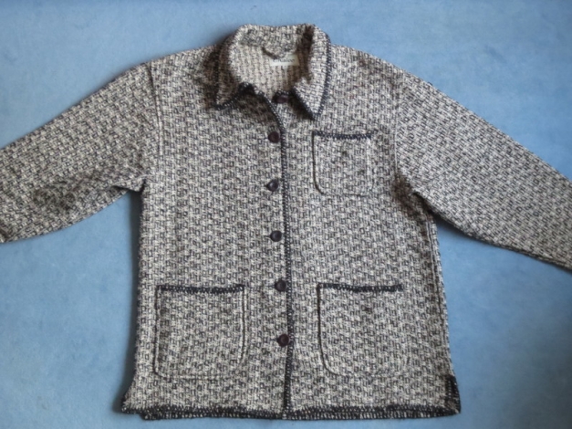 Hübsche, leichte Übergangsjacke im Vintage-Stil mit Salt'n'Pepper-Muster
