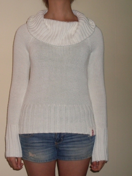 weißer strickpullover von only