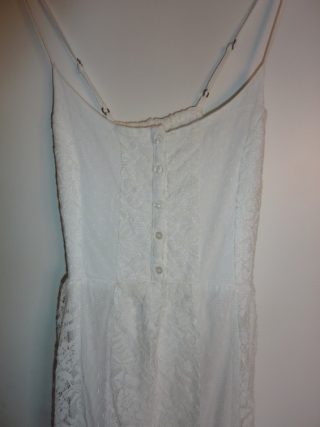 Abercrombie A&F Kleid Größe L weiß Spitze 