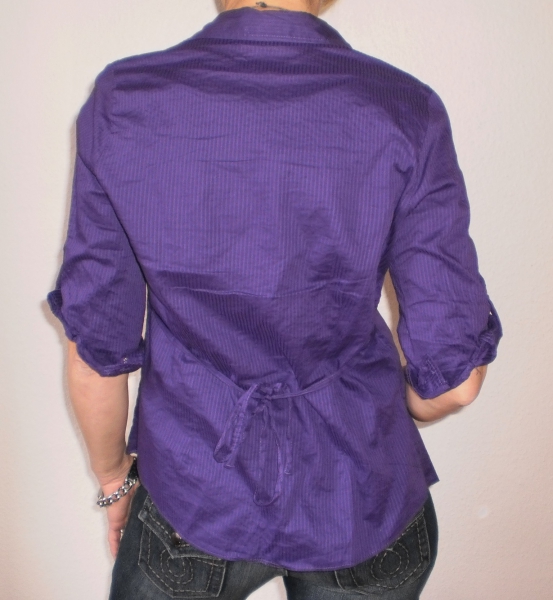 Lila Kultbluse mit Streifenstyle von Canda/C & A!