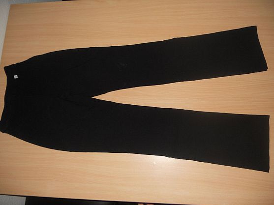 Damen Stretch Hose Gr. 32 Schwarz aus Viscose Gerades Bein Top Zustand
