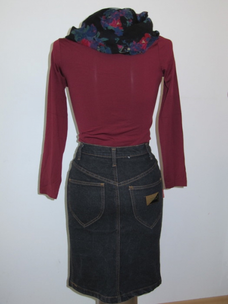 Toller Jeans Rock knielang schwarz Fares stretch high waist