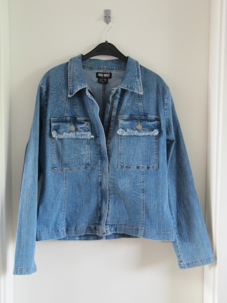 Jeans Jacke hell Fransen vintage