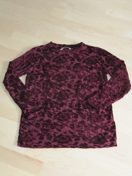 Langarm Oberteil Ausbrenner Muster wie neu oversize