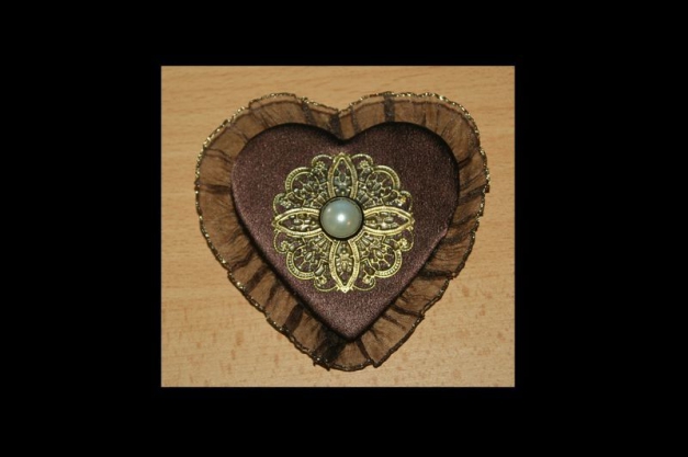 Steampunk Haarspange in Herzform braun victorianisch
