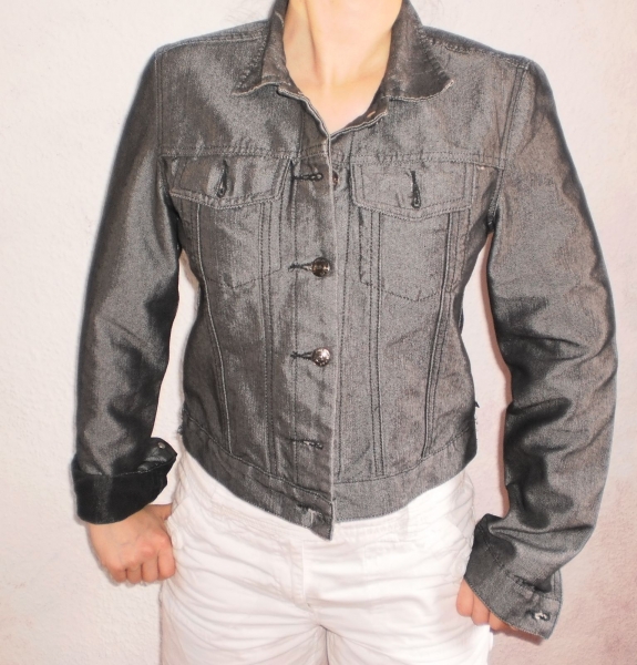 Ralph Lauren Metallic-Jeansjacke: Polo Jeans Co. aus L.A.! Irrer Style!