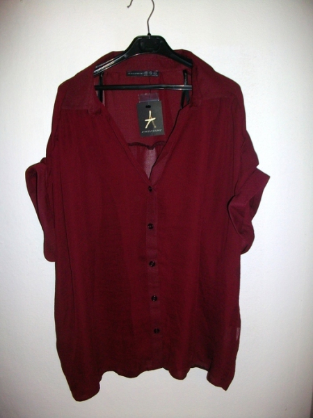 Lockere weinrote Bluse / Primark 