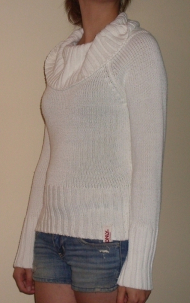 weißer strickpullover von only