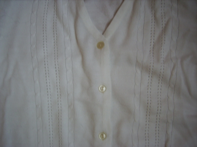 Cardigan Original 70er-Jahre in weiß aus USA! Collegestyle!
