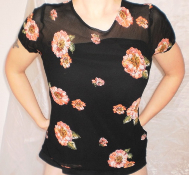 H & M – Blumenmuster-Shirt mit sexy Transparenz!