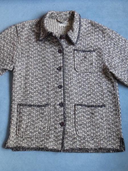 Hübsche, leichte Übergangsjacke im Vintage-Stil mit Salt'n'Pepper-Muster