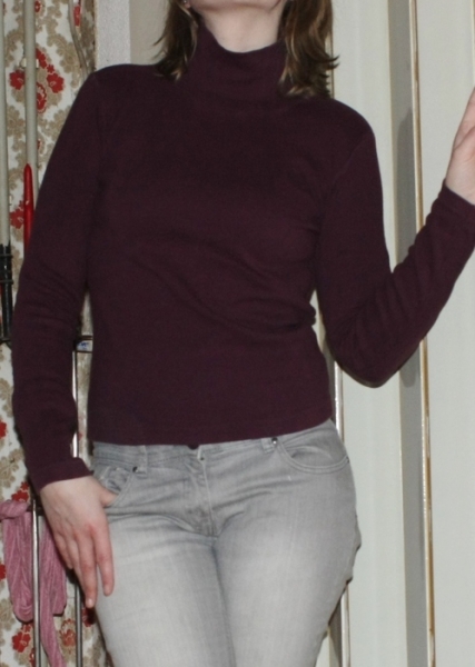 Rollkragen Pullover, dunkles lila, Lindex Girls, Gr. 164 XS/S