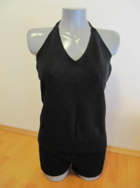 Schwarzes Neckholder Top H&M LOGG