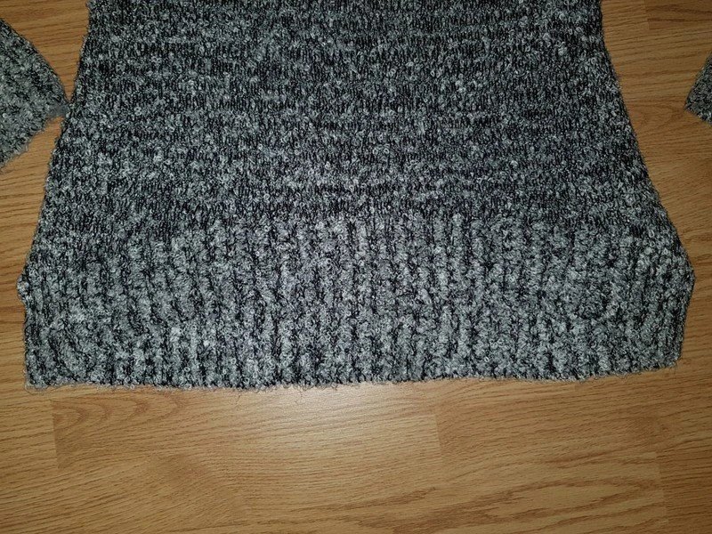 Oversize Pullover Pulli warm Only Gr.S / 36 Strickpulli melliert grau schwarz