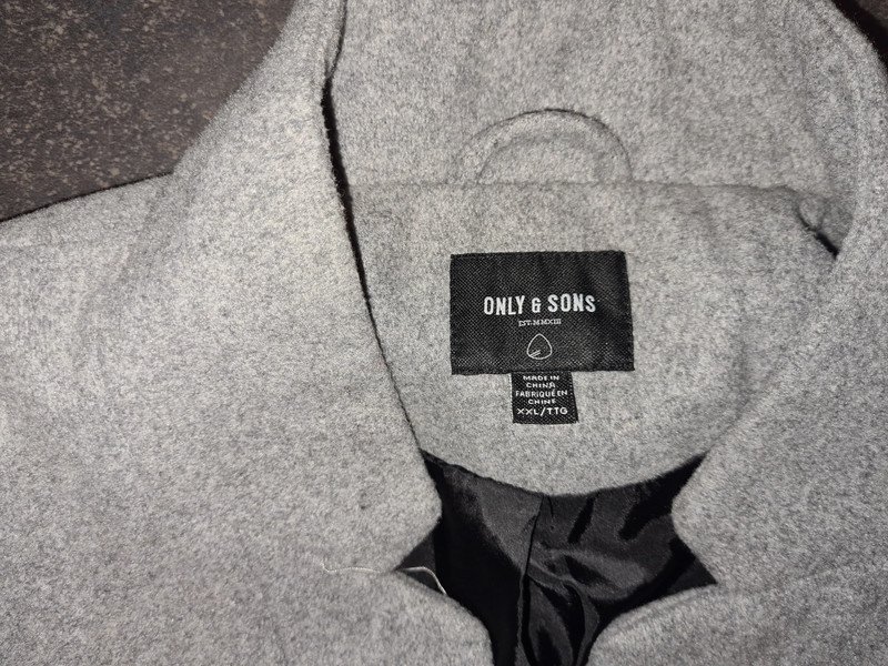 Mantel Only & Sons Gr. XXL / 54 grau