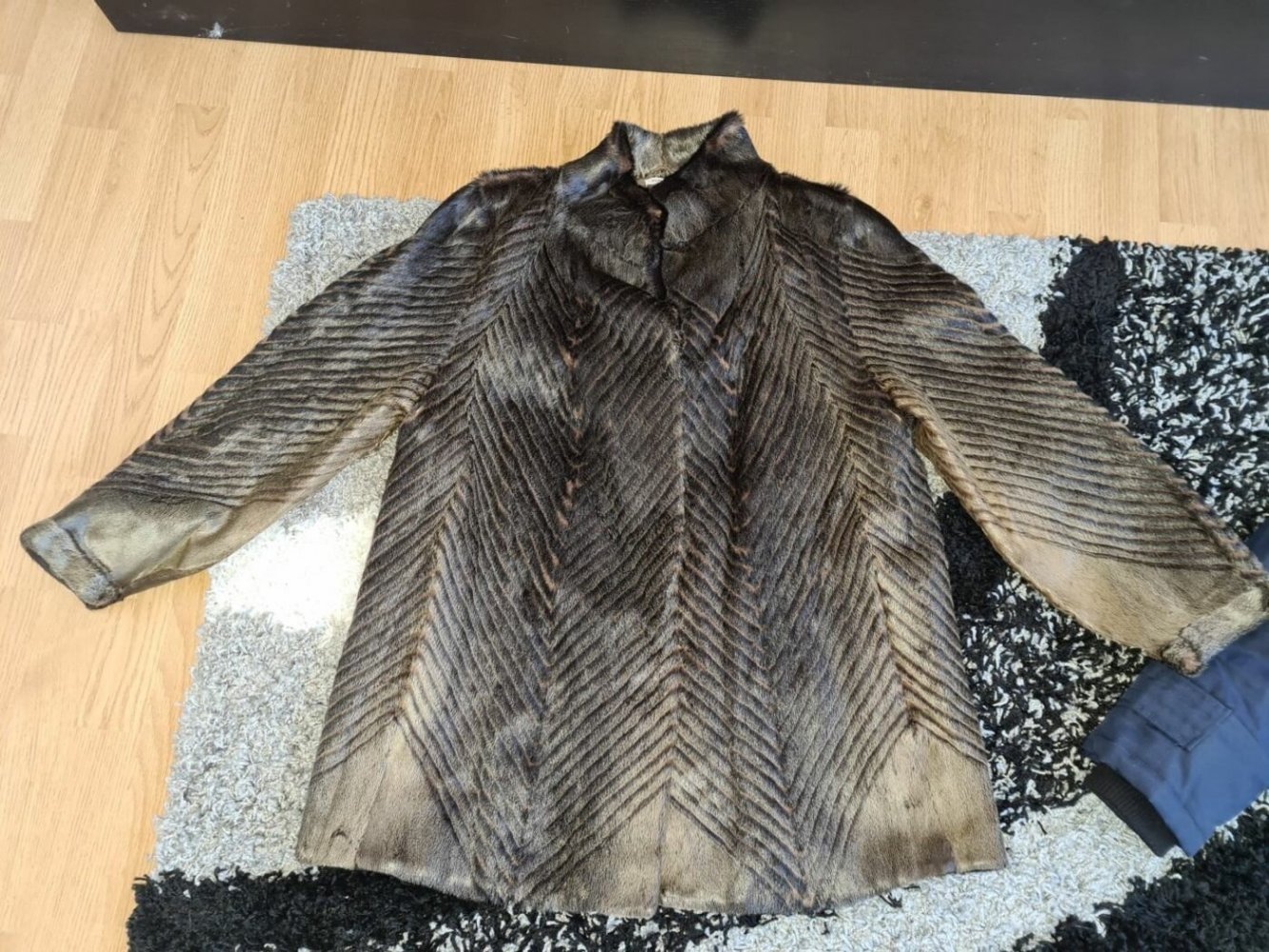 Mantel Jacke Mantel Echte Pelzjacke Pelzmantel pelz Gr. 38/40 Vintage