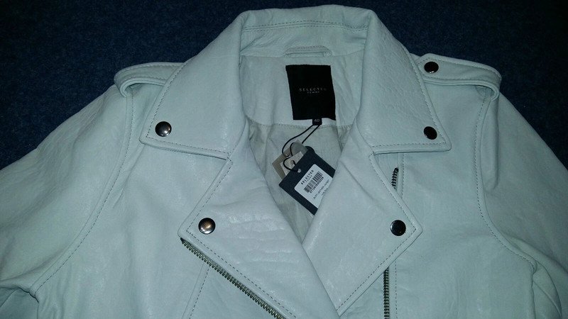 Selected Jacke Lederjacke Leder Gr.40/L Biker Bikerjacke Blazer €310 NEU
